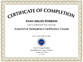 ASC Certificate